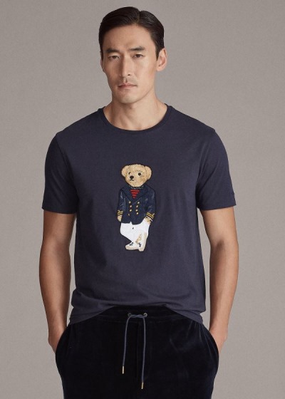 Playeras Ralph Lauren Hombre Azul Marino - Polo Bear Jersey - NOSBX2510